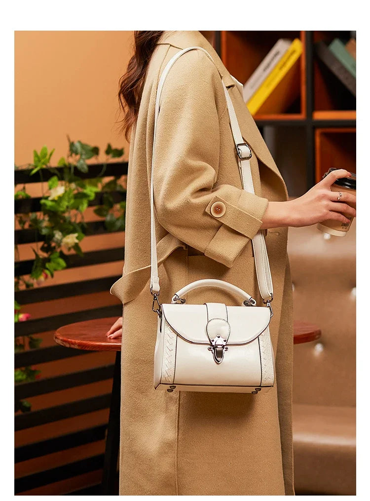 Women's Handbag Genuine Leather Hand Purses Luxury Fashion Female Shoulder The Tote Bag Designer With Top Handle Crossbody Bags