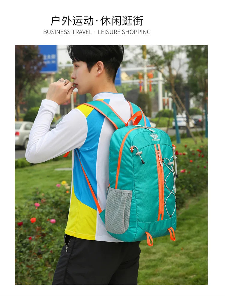 Outdoor Backpack Oxford Buden Mountain Riding Backpack Ultra Light Multifunctional Casual Foldable Backpack Large Capacity