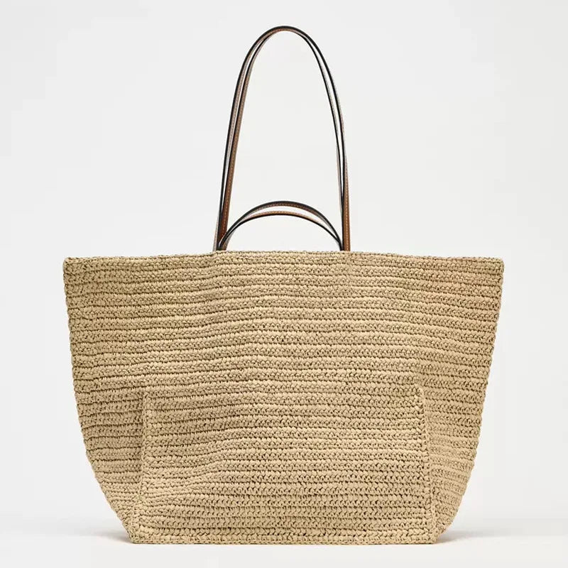 2025 Women Handbags Handmade Woven Summer Beach Bag Big Shopper Purses Large Capacity Straw Tote Bag Designer