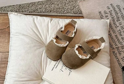 Children Soft Hook Loop Non Slip Flat Shoes |Spring Autumn Kids | Ruffles Toddler Girls Princess Shoes