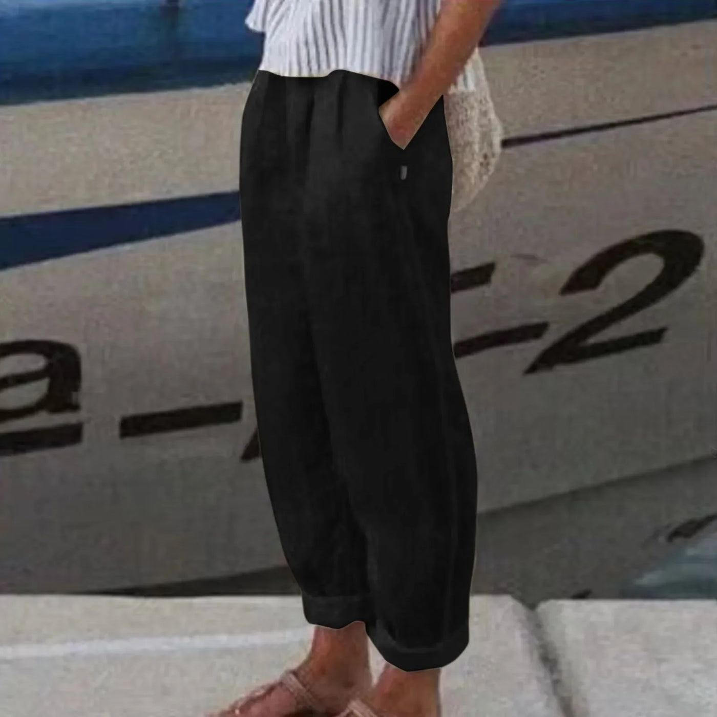 Teen Sweatpants Summer Women'S Solid Color High Waist Stitching Casual Pants Women Joggers Trousers Korean Fashion Trousers