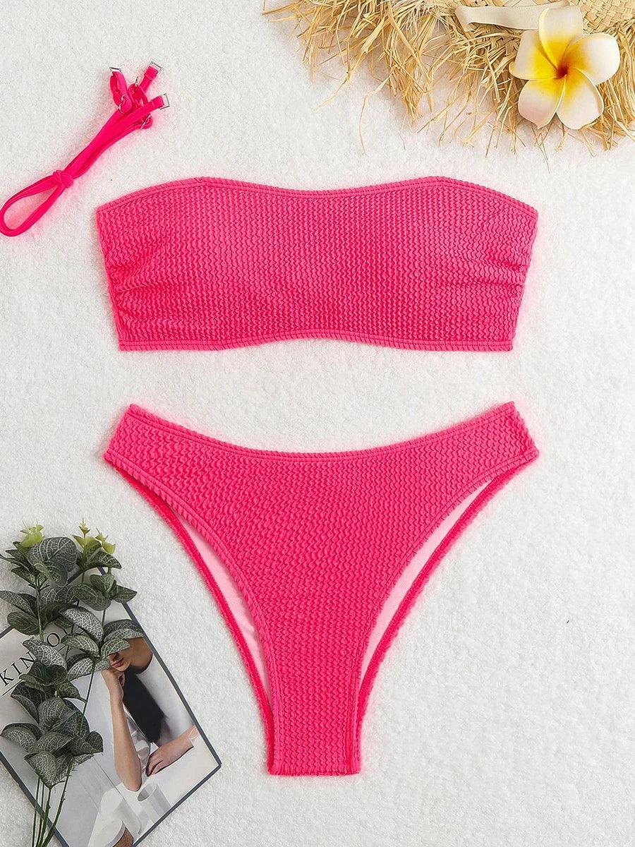Sexy Women's Swimsuit 2025 Summer Bikini Two-piece Swimwear for Woman Beachwear Halter Bikinis Sets Swimming Beach Bathing Suits