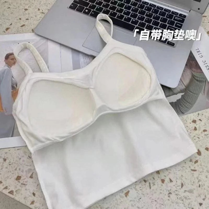 Women's Camisole Girl Basic T-shirt Vest Lingerie Bras Tube Tops Hot