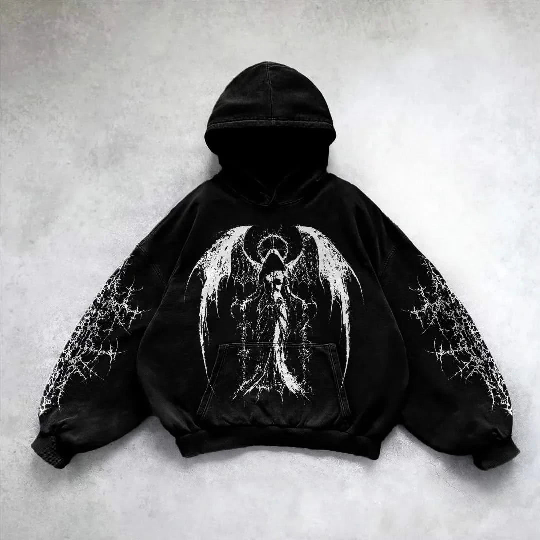 High Street Y2K Zipper Hoodie Graphic Print Rock Gothic Zip Up Hooded Sweatshirt Harajukus Streetwear Vintage Pullover hoodies