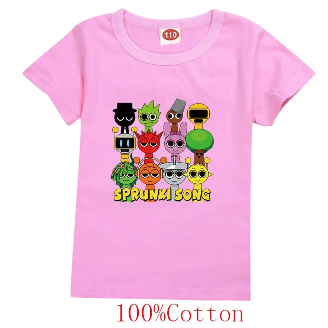 Camisas Sprunki Incredibox Figuras Kids Game Sprunky Tshirt Boys Short Sleeve Tops Girls Cartoon Clothes Children Summer Clothes