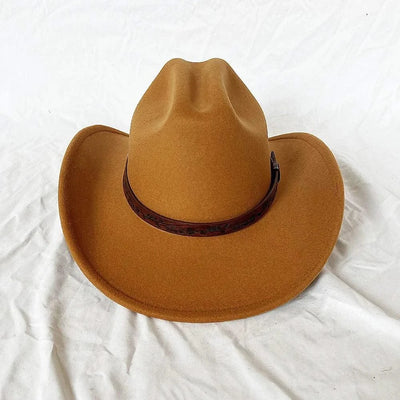 Men's Western Women's Cowboy Hat Army Green Men's Women's Cowboy Jazz Hat Wide Brim Felt Fedora Sombrero Hombre