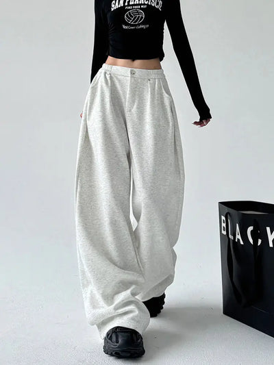 Wide Leg Pants Women's Autumn and Winter New Loose Sports Casual Pants