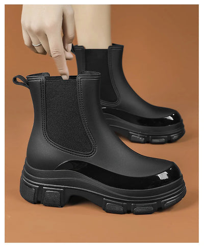 Women's Rain Boots with Flat Heels, Year-round Bestseller Are Casual Waterproof and Anti-slip High-quality EVA Outdoor Boots