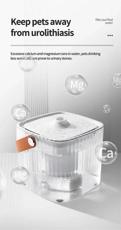 Pet Cat Water Fountain Automatic Dispenser for Pets Cat and Dog Drinking Basin Live Water Circulating Pet Water Feeder Portable