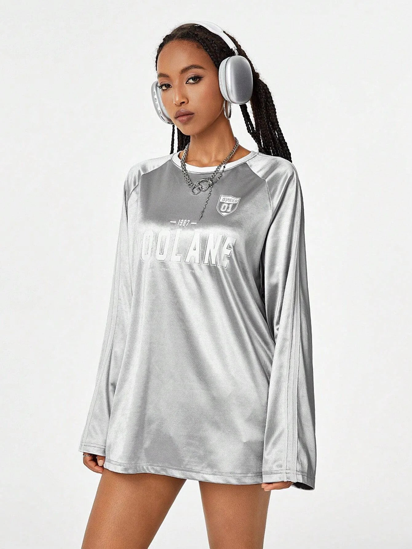 Sporty Activewear Number Printed T Shirt Casual Loose O-Neck Short Sleeve Tees Women 2025 Summer Fashion Streetwear Lady
