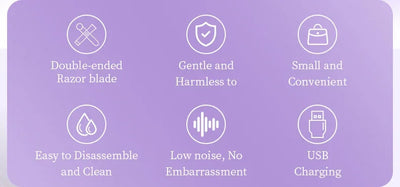 Electric Razors for Women 2in1 Bikini Trimmer Facial Mustache Shavers for Ladies Body Underarms Legs Portable Painless Epilator