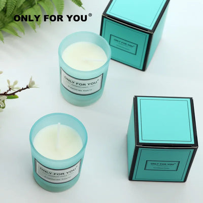 Tiffany Blue Aromatherapy Candle Wedding Return Companion Gift Wrap Fragrance Handmade Soy Wax European Romantic Candle Lamp