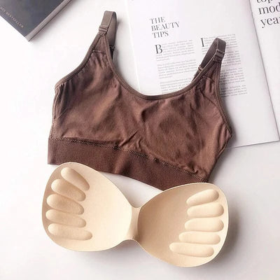 Women's Tube Top Crop Seamless Back Outdoor Sports Underwear Bra