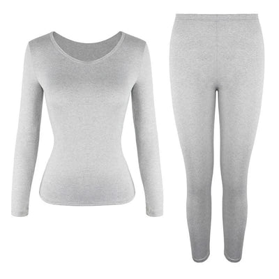 Thermal Underwear Women Autumn Winter Under Layer Clothes New Warm Pajamas Sets for Female 2 Pieces Long John Top Legging