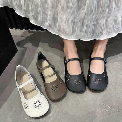 Women's Flat Shoes   Spring New Fashion Slip on Ladies Leather Shoes Soft Comfor Walking Shoes Lightweight Non-slip Loafers