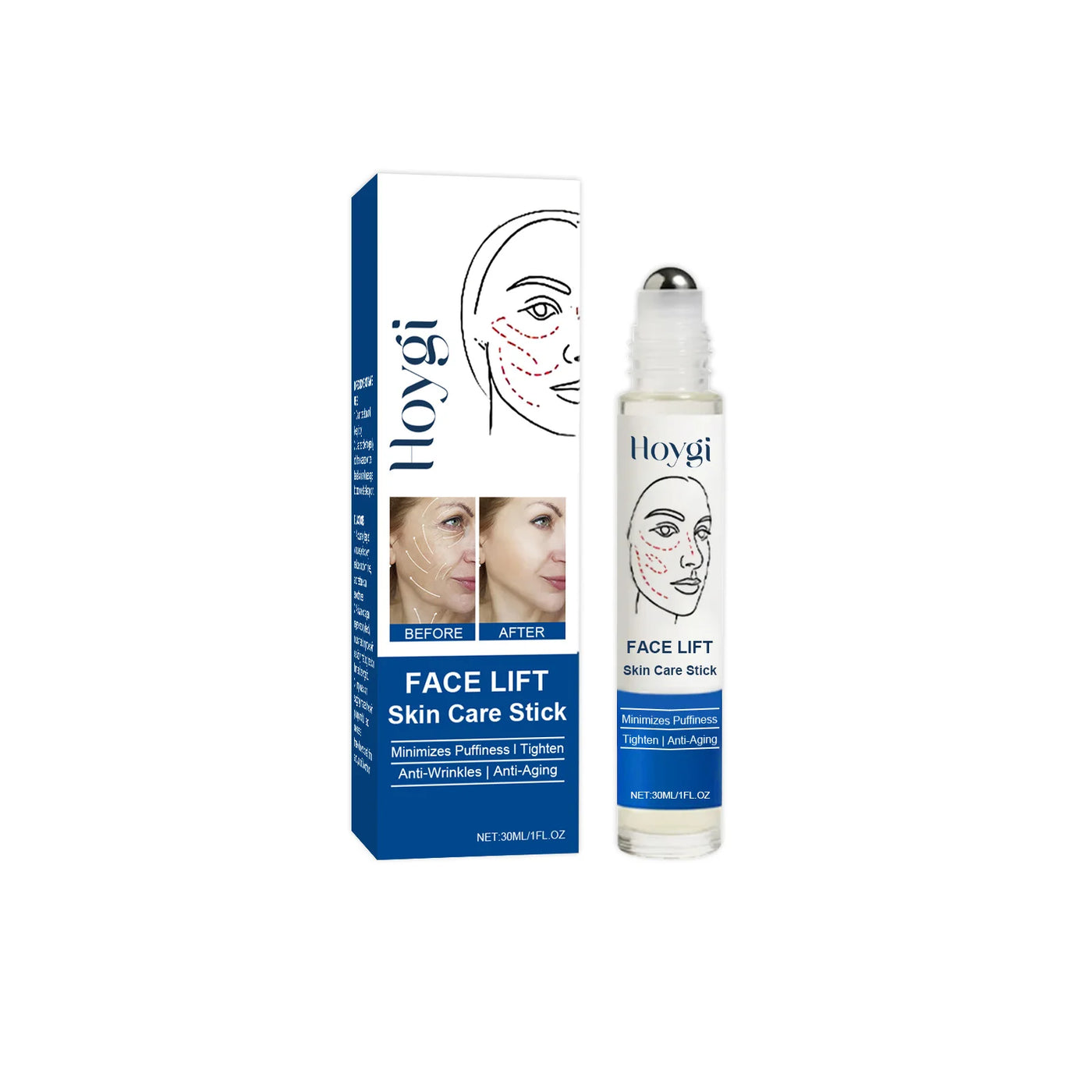 Face Lifting Serum Stick Tightening Increase Elasticity Improve Sagging Skin Fade Fine Lines Anti Acne Smoothing Essence Roll-On