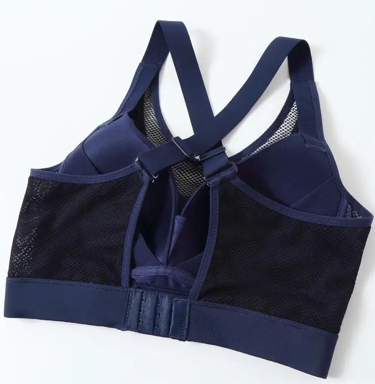 Breathable Women's High Impact Wireless Sports Bra Full Coverage Active Racer-back Workout Underwear Sportswear 36 38 40 C D E F