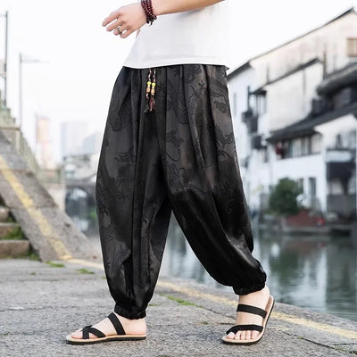 Summer Silk Hippie Gypsy Boho Baggy Pants Harem Pants for Men Women Yoga Pants Aladdin Trousers