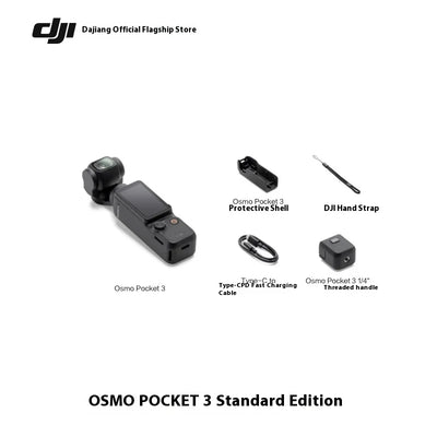 DJI Osmo Pocket 3 Handheld PTZ Smart Travel with An Inch Pocket PTZ Camera Handheld Vlog Camera Outdoorl Gifts
