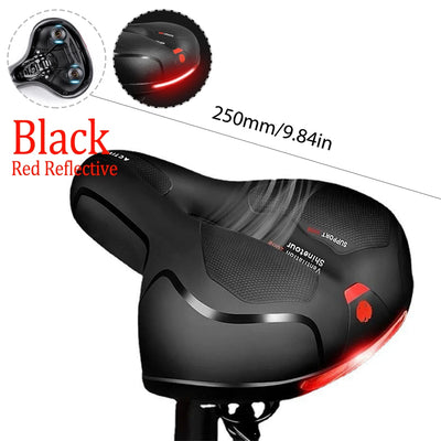 Extra Wide Bicycle Bike Seat Saddles Cushion Shock Absorbing Road Soft Cycling Cushion Pad PU Leather Road Bike Painless Seat
