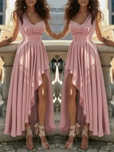 Women Evening Dresses Sexy Elegant Red Cocktail Party Chic Gala Graduation Luxury Formal Occasion Bridesmaid Gown Dress Clothes