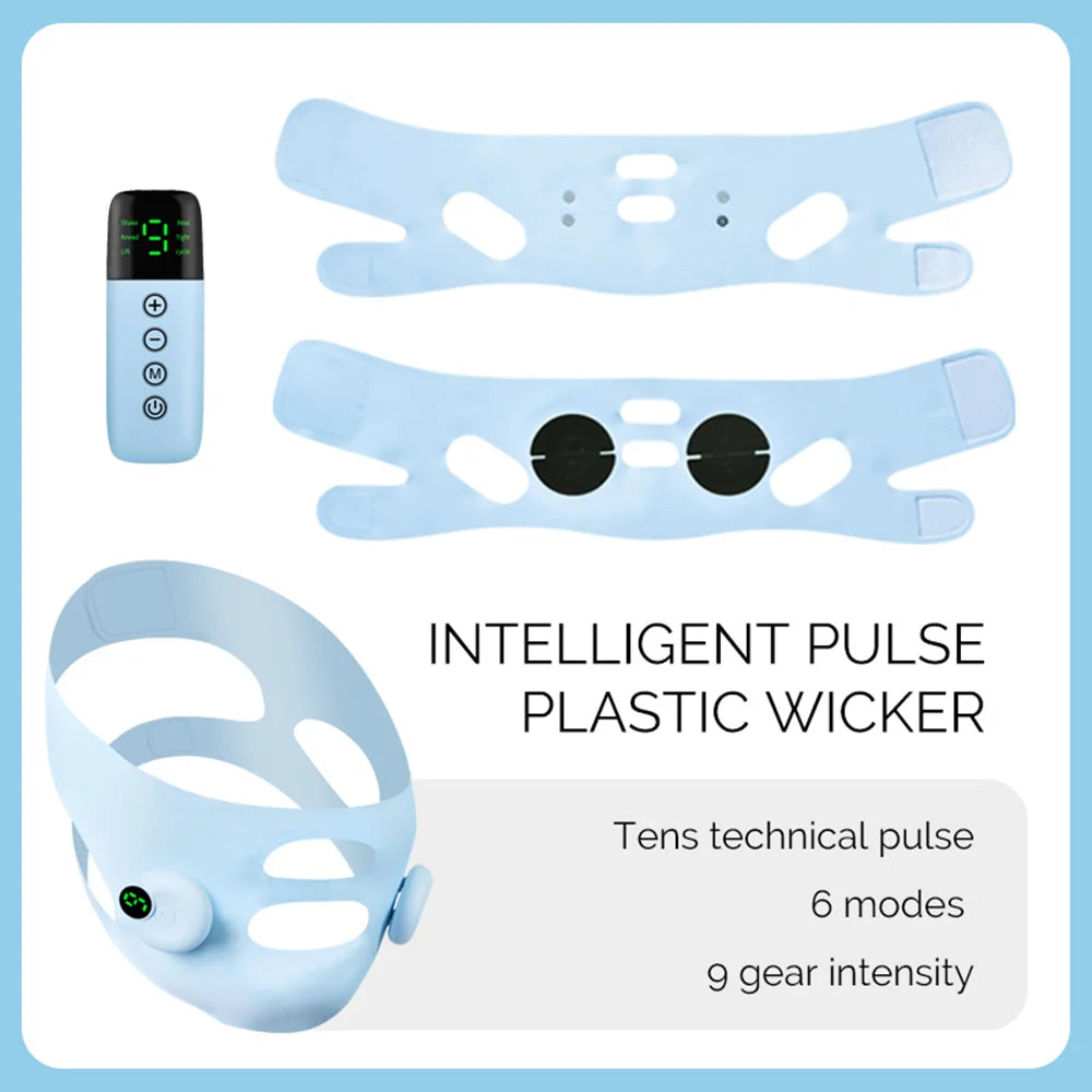 Electric Face Slimming Bandage V Line Face Shaper Chin Cheek Lift Up Belt Cheek Slimmer Facial Massage Strap Edema Removal Mask