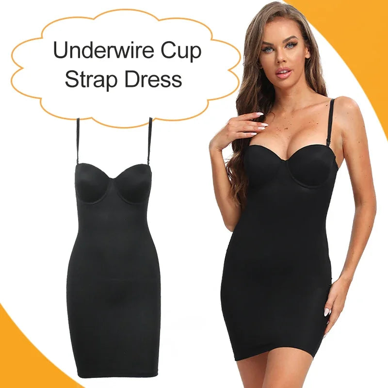 Shapewear Slips for Under Dresses Seamless Full Slip Body Shaper for Women Slip Dress Undergarment