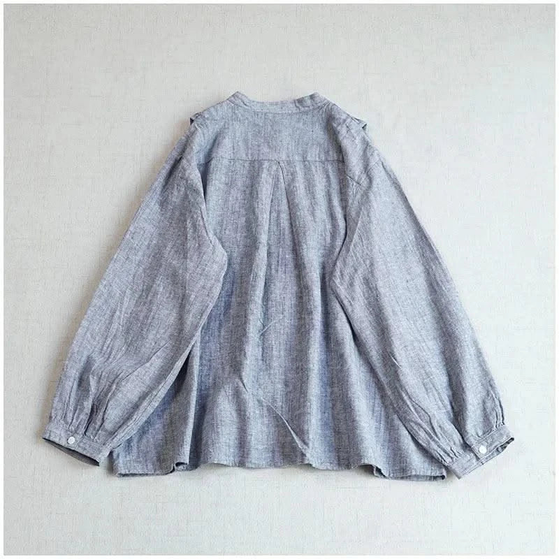 Cotton Linen Floral Embroidery Blouses Shirts For Women Tops Loose Oversize Lantern Long Sleeve Casual Boho Beach Summer Blusas