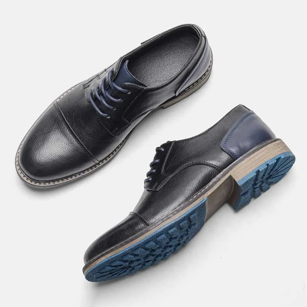 Men's Formal Shoes British Retro Brogue Shoes Mens Casual Business Leather Oxfords Men Office Dress Shoe Flats