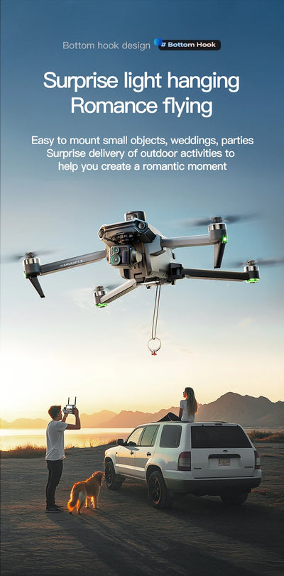 Wing 6 Professional Drone With 8K Camera GPS 3-Axis Gimbal 360 Obstacle Avoidance Touch Screen FPV Brushless RC Dron Boy Toy