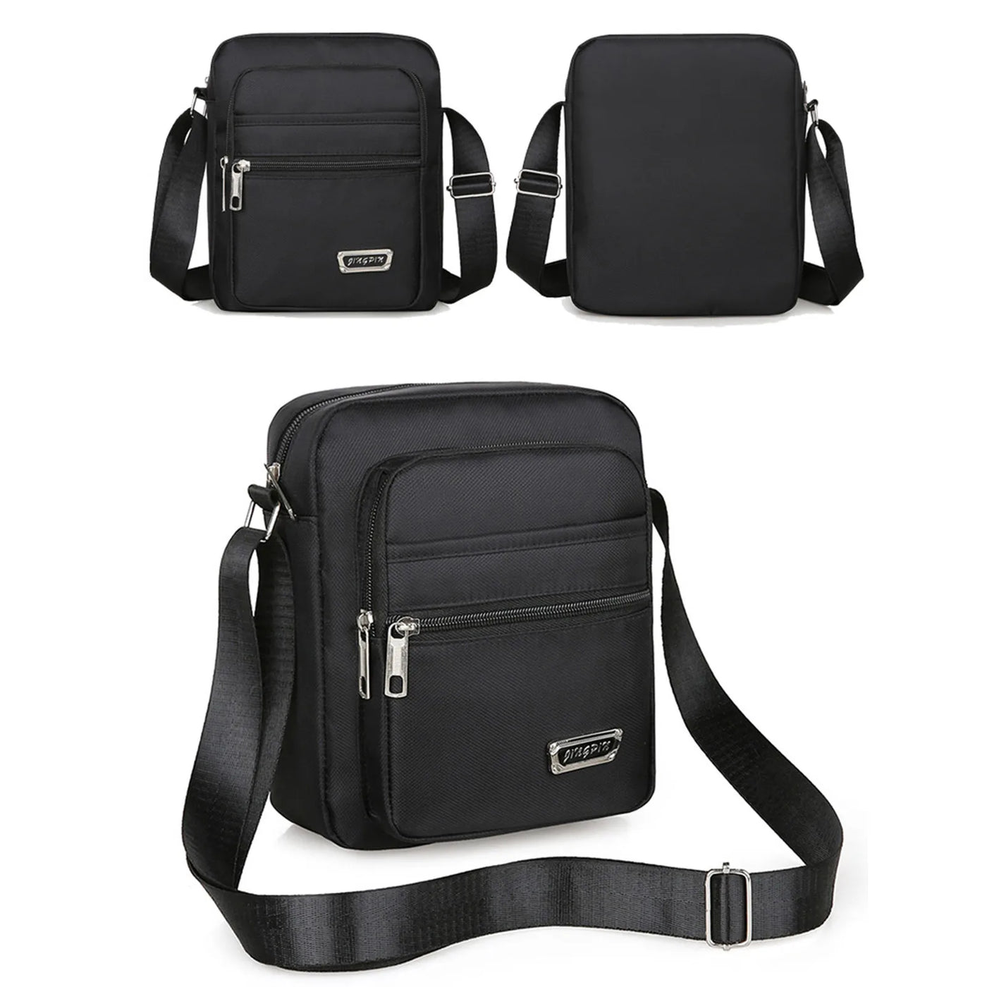 Men's Handbag Shoulder Messenger Bags Casual Canvas Travel Bag Waist Bag Multifunctional Waterproof Business Storage Bag Solid