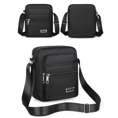 Men's Handbag Shoulder Messenger Bags Casual Canvas Travel Bag Waist Bag Multifunctional Waterproof Business Storage Bag Solid