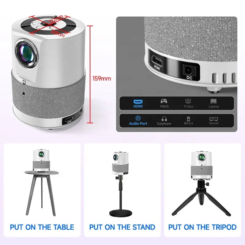 Projector2024 New Products Portable Projector Mini Android Lcd 4K Smart Tvs HD 4K 1080P Home Theater Projector