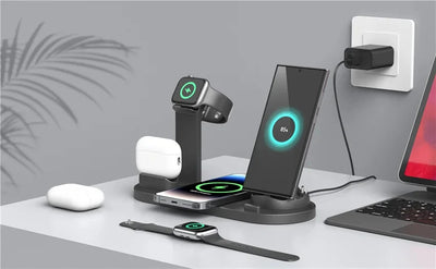Universal Wireless Charging Station for iPhone 16, 15, 14, 13, 12, 11 Pro Max/Pro/Mini/Plus & for AirPods Pro 2 - Quick Charge