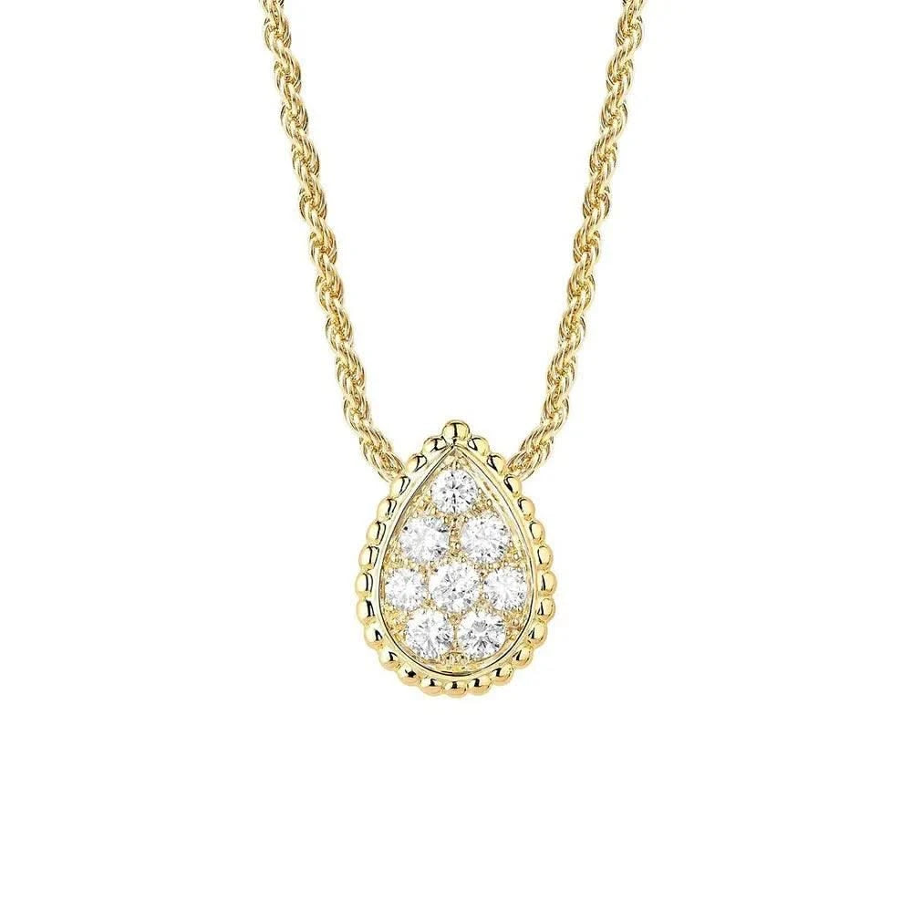 Women's Drip Diamond Necklace 18K Gold Plated Elegant Gift for Her