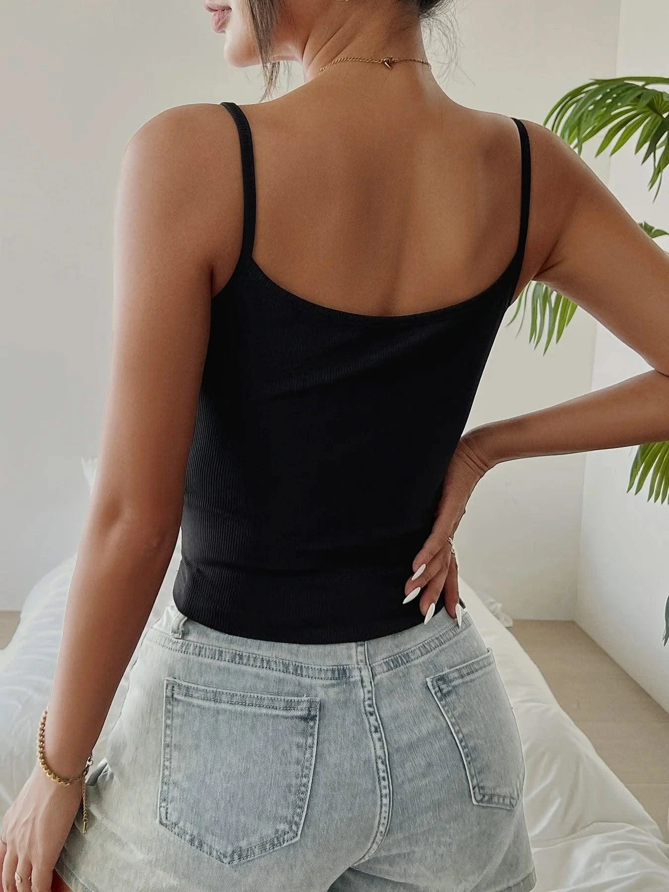 Women's Tank Tops Sexy  Square Neck Sleeveless Camisole