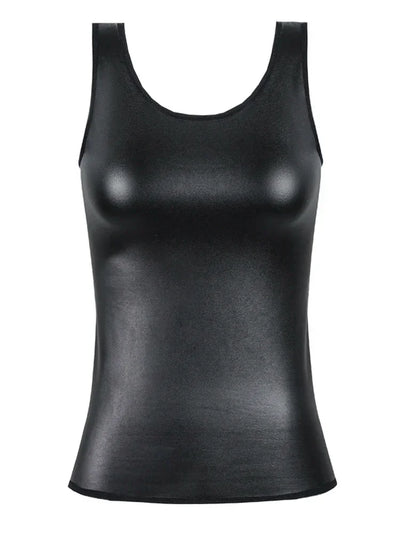 Women Stand collar Leather Long Sleeves Shirt Motorcycle Biker tops Body Shaper Waist Trainer Slim Tshirt Fashion Shapewear tops