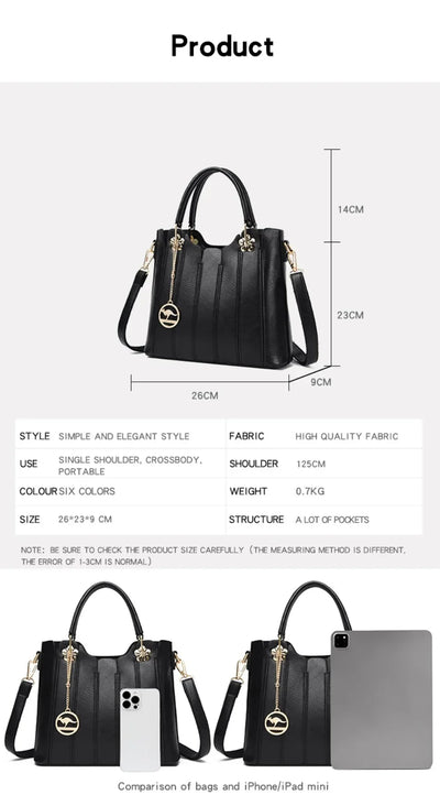 Genuine Brand Luxury Handbag Women Bags Designer High Quality Leather Handbags Large Capacity Shoulder Crossbody Bags for Women