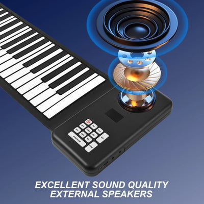88 Key Portable Piano Handroll Electronic Piano Environmental Silicone Foldable Piano Home Practice Professional Electronic Pian