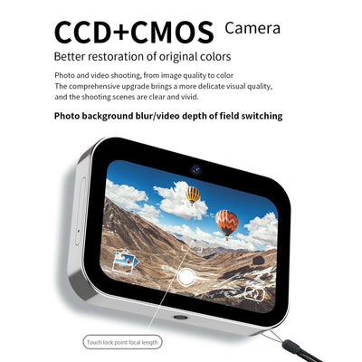 4K CCD Digital Camera 64MP Digital Video Camera 3 Lens 3In Touch Flash IR Night Vision Movie/Music Play Audio Recording Battery