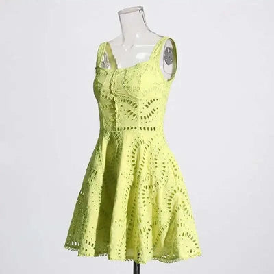 Summer Sundress Holiday Print Embroidery Cotton Short Cake Dress Women Sleeveless Tank Elastic Back Cocktail Party Vestidos