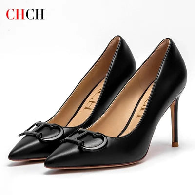 Women's Pointed Metal Buckle High Heels | Party | Carnival |Women's Shoes 9cm