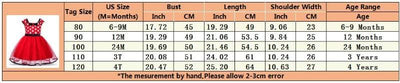 Cute Baby Girl Dress for 9M-4Yrs Children Summer Clothes Kids Minni Mouse Polka Dot Dress Girls Birthday Party Christmas Costume