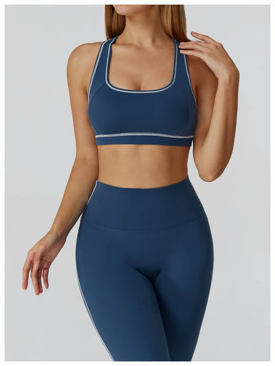 Yoga Bra Women Breathable Sports Bra Anti-Sweat Fitness Shockproof Crop Top Push Up Gym High Strength Workout Underwear