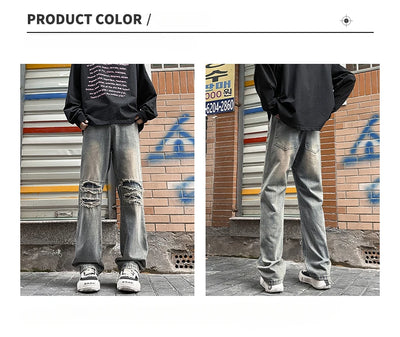 Men Clothing 2025 Y2K Fashion Stretch Slim Ripped Jeans Pants Vintage Skinny Biker Denim Trousers Ankle Zipper Ropa Hombre Jeans