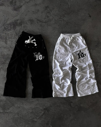Y2K New Streetwear Sweatpants Men Women Joggers Harajuku Hip Hop Letter Graphic Embroidery Oversized Pants Goth Casual Trousers