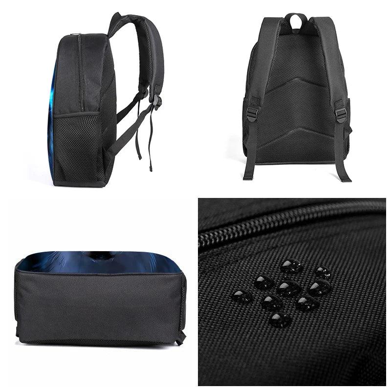 Wolf 3Pcs/Set Child Backpack with Messenger Bags ,Pencil Bags,School Bags For Boy/Girls Best Gift 3D Cartoon Student School Bags