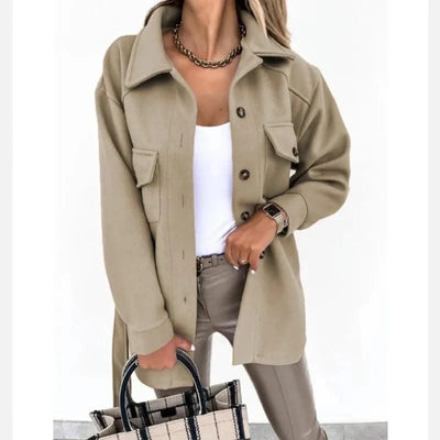 Women Fashion Jacket Thickened Windproof Thermal Coats Versatile Daily Wear