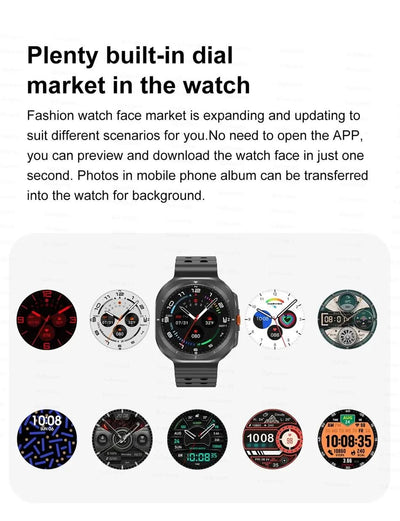 2025New Galaxy Watch 7 Ultra Smart Watch Men 32GB Memory GPS NFC AMOLED Screen Fitness Tracker Health Smartwatches For Samsung