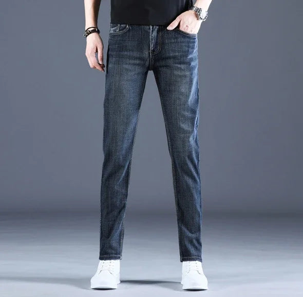 Men's Jeans Casual Skinny New Spring and Autumn Pants Straight Stretch Blue Big Size Fashion Good Quality Trousers for men
